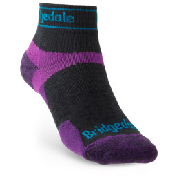 Čarape Bridgedale Trail Run UL T2 MS Low crna/ljubičasta Charcoal/Purple/