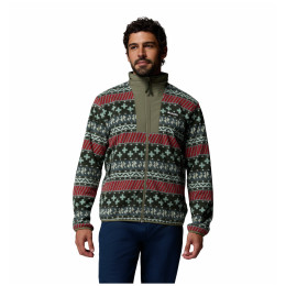 Muška dukserica Columbia Sequoia Grove™ Ii Fz Printed Fleece tamno zelena Greenscape Wizard Island