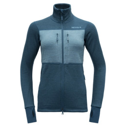 Ženska funkcionalna dukserica Devold Egga Grid Merino Jkt plava / svijetloplava