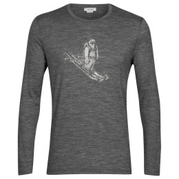 Muška majica Icebreaker Tech Lite II LS Tee Skiing Yeti siva