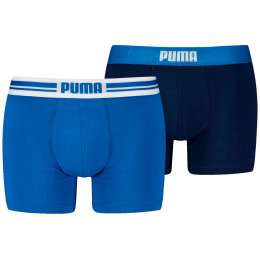 Muške bokserice Puma Everyday Placed Logo Boxer 2P plava / svijetloplava Blue Combo