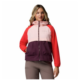 Ženska jakna Columbia Spire Valley™ Windbreaker ružičasta Moonvista, Pink Sand, Poppy Red