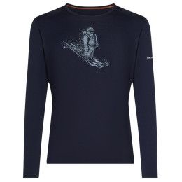 Muške funkcionalne majice Icebreaker Men Merino 200 Oasis LS Crewe SkiingYeti tamno plava Midnight Navy