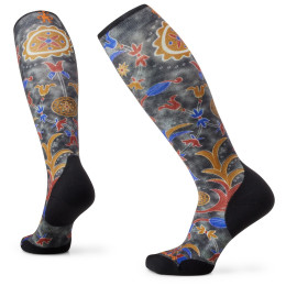 Čarape za skijanje Smartwool W Ski Tc Royal Floral Print Otc crna/plava