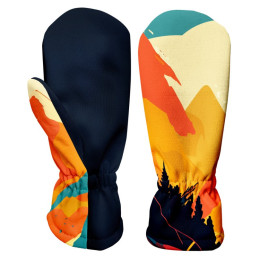 Dječje softshell rukavice WAMU Mountain Bike narančasta