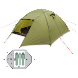 Turistički šator Pinguin Tornado 2 CN Duralu