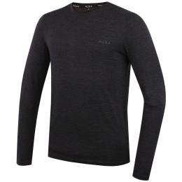 Muška majica MOOA MerinoSilk 160 long crna black melange