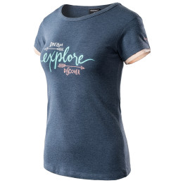 Ženska majica Hi-Tec Lady Solero plava/narančasta InsigniaBlueMelange/PeachAmber