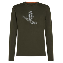 Muške funkcionalne majice Icebreaker Men Merino 200 Oasis LS Crewe SkiingYeti tamno zelena Dk Loden