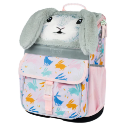 Školski ruksak za niže razrede osnovne škole Baagl Zippy siva/ružičasta Bunny