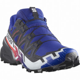 Muška obuća Salomon Speedcross 6 Gore-Tex Equipe plava / crvena Surf The Web / Fiery Red / White