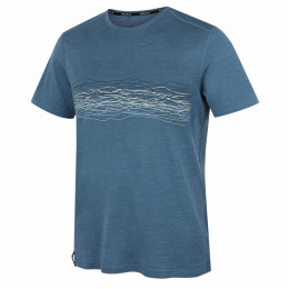 Muška majica MOOA Merino Lyolite Waves 150 Short plava blue