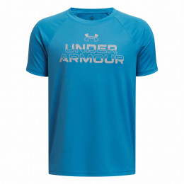 Dječja majica Under Armour Tech Split Wordmark SS-BLU plava Blue