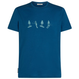 Muška majica Icebreaker Men Merino 150 Tech Lite SS Tee Snow Day plava Atlantis