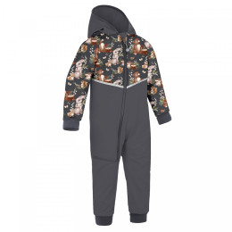 Dječji kombinezon Unuo Batolecí softshellová kombinéza Fleec smeđa