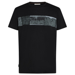 Muška majica Icebreaker Men Merino 150 Tech Lite SS Tee Elevation Line crna Black