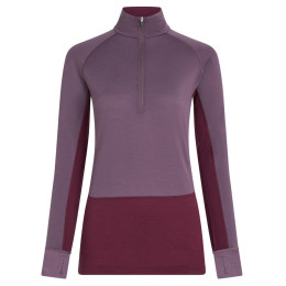 Ženska funkcionalna majica Icebreaker Women Mer 200 ZoneKnit LS Half Zip Ljubičasta Dkber/Greplu/Cb