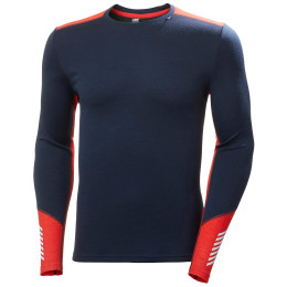 Muške funkcionalne majice Helly Hansen Lifa Merino Midweight Crew plava / crvena Navy