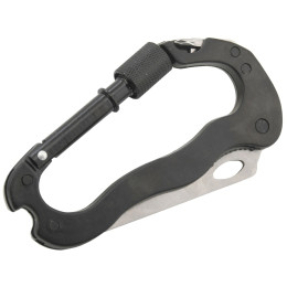 Karabiner Cattara potpuno metalni karabiner 5u1 crna