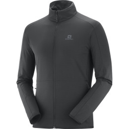 Muška dukserica Salomon Outrack Full Zip Mid M crna Black