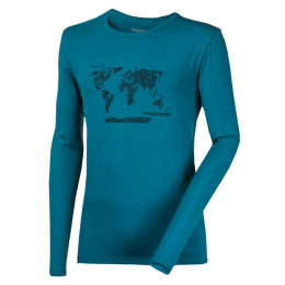 Muške funkcionalne majice Progress OS VANDAL "SVĚT" 24DT plava Petrol