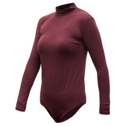 Ženski bodi dugih rukava Sensor Merino Air boja vina port red