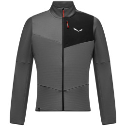Muške funkcionalne majice dugih rukava Salewa Ortles Fleece Fz M siva onyx/0910