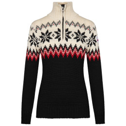 Ženski džemer Dale of Norway Myking Fem Sweater crna Black Raspberry Offwhite