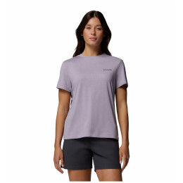 Ženska majica Columbia Parsons Point™ SS Logo Tee Ljubičasta Lavender Pearl Heather