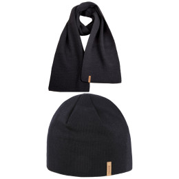 Set Kama Merino čepice a šála A02 + S07 crna black