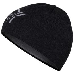 Kapa Norrona 29 light merinoUll logo Beanie crna Caviar Melange