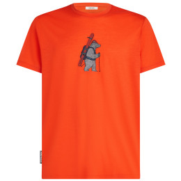 Muška majica Icebreaker Men Merino 150 Tech Lite Bear Tour crvena Fervid