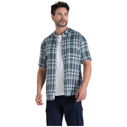 Muška košulja Craghoppers Cartwright Short Sleeved Shirt tamno plava Blue Stone Check