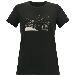 Ženska majica Regatta Womens Fingal Stretch crna Black