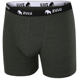 Muške bokserice Zulu Merino 160 6in tamno zelena dark green melange