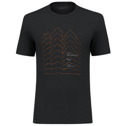 Ženska majica Salewa Pure Skyline Dry M T-Shirt. crna