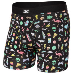 Bokserice Saxx Daytripper Boxer Brief Fly Fun Bits crna/zelena