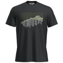 Muška majica Icebreaker Men Merino 150 Tech Lite III SS Tee Pinnacle Grid crna Black