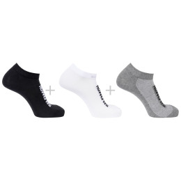 Čarape Salomon Everyday Lite Low 3-Pack crna/siva Black / White / Frost Gray