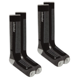 Muške čarape Icebreaker Men Mer Ski+ Medium OTC 2 Pack crna/siva Blk/Ether/Graph