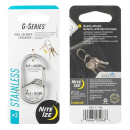 Karabiner bez matice Nite Ize G-series #2 srebrena Stříbrná