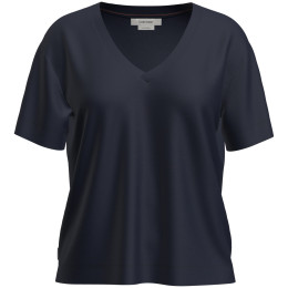 Ženska funkcionalna majica Icebreaker W Mer 150 Tech Lite SS Relax V Neck Tee tamno plava Midnight Navy