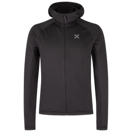 Muške funkcionalne majice dugih rukava Montura Fadis Grid Hooded Maglia crna Black
