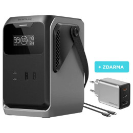 Stanica za punjenje EcoFlow Trail 200 crna/siva šedivá, černá