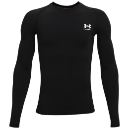 Dječja funkcionalna majica Under Armour UA HG Armour LS Black crna/bijela Black / / White