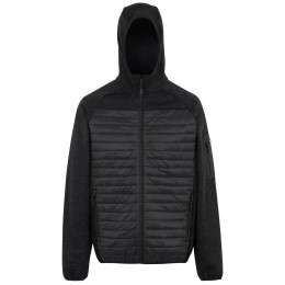 Muška jakna Regatta Newhill Hybrid siva Ash/Black