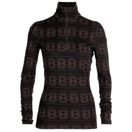 Ženska dukserica Icebreaker 250 Vertex Ls Half Zip Crystalline crna Black/Mink/J