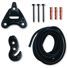 Višenamjenski set za pričvršćivanje viseće mreže La Siesta Uchycení sedačky Universal Rop crna