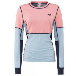 Ženska majica Kari Traa Lam Ls plava/ružičasta
