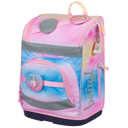 Školski ruksak za niže razrede osnovne škole Baagl Zippy Plus ružičasta Rainbow Unicorn
